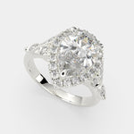 Load image into Gallery viewer, Ada Pear Cut Halo Pave Engagement Ring Setting
