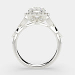 Load image into Gallery viewer, Ada Round Cut Halo Pave Engagement Ring Setting
