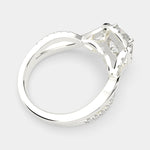 Load image into Gallery viewer, Celestina Cushion Cut Halo Pave Split Shank Engagement Ring Setting
