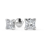 Load image into Gallery viewer, Molly Princess Cut Stud Earrings
