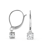 Load image into Gallery viewer, Maleah Cushion Cut Double Prong Earrings Leverback
