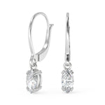 Load image into Gallery viewer, Saniyah Marquise Cut Double Prong Earrings Leverback
