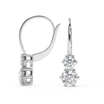 Load image into Gallery viewer, Julissa Round Cut 6 Prong Stacked Earrings Leverback
