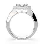 Load image into Gallery viewer, Amalia Emerald Cut Halo Pave Engagement Ring Setting

