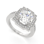 Load image into Gallery viewer, Amalia Oval Cut Halo Pave Engagement Ring Setting
