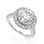 Load image into Gallery viewer, Bianca Round Cut Halo Pave Engagement Ring Setting
