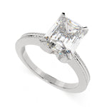 Load image into Gallery viewer, Camilla Emerald Cut Solitaire Engagement Ring Setting
