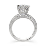 Load image into Gallery viewer, Daria Round Cut Pave 6 Prong Engagement Ring Setting
