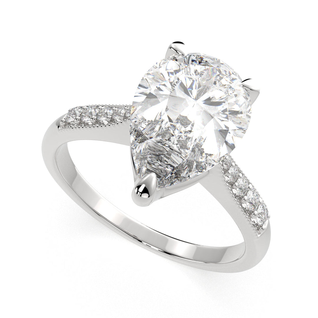 Federica Pear Cut 4 Prong Engagement Ring Setting