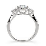 Load image into Gallery viewer, Hana Round Cut 3 Stone Engagement Ring Setting
