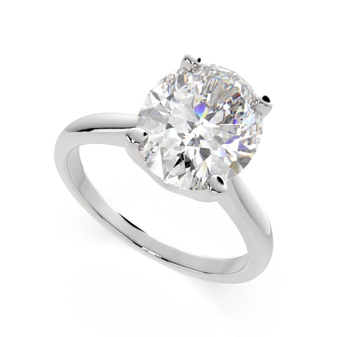 Juliana Oval Cut Classic Solitaire Engagement Ring Setting