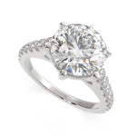 Load image into Gallery viewer, Karina Round Cut Pave 6 Prong Engagement Ring Setting
