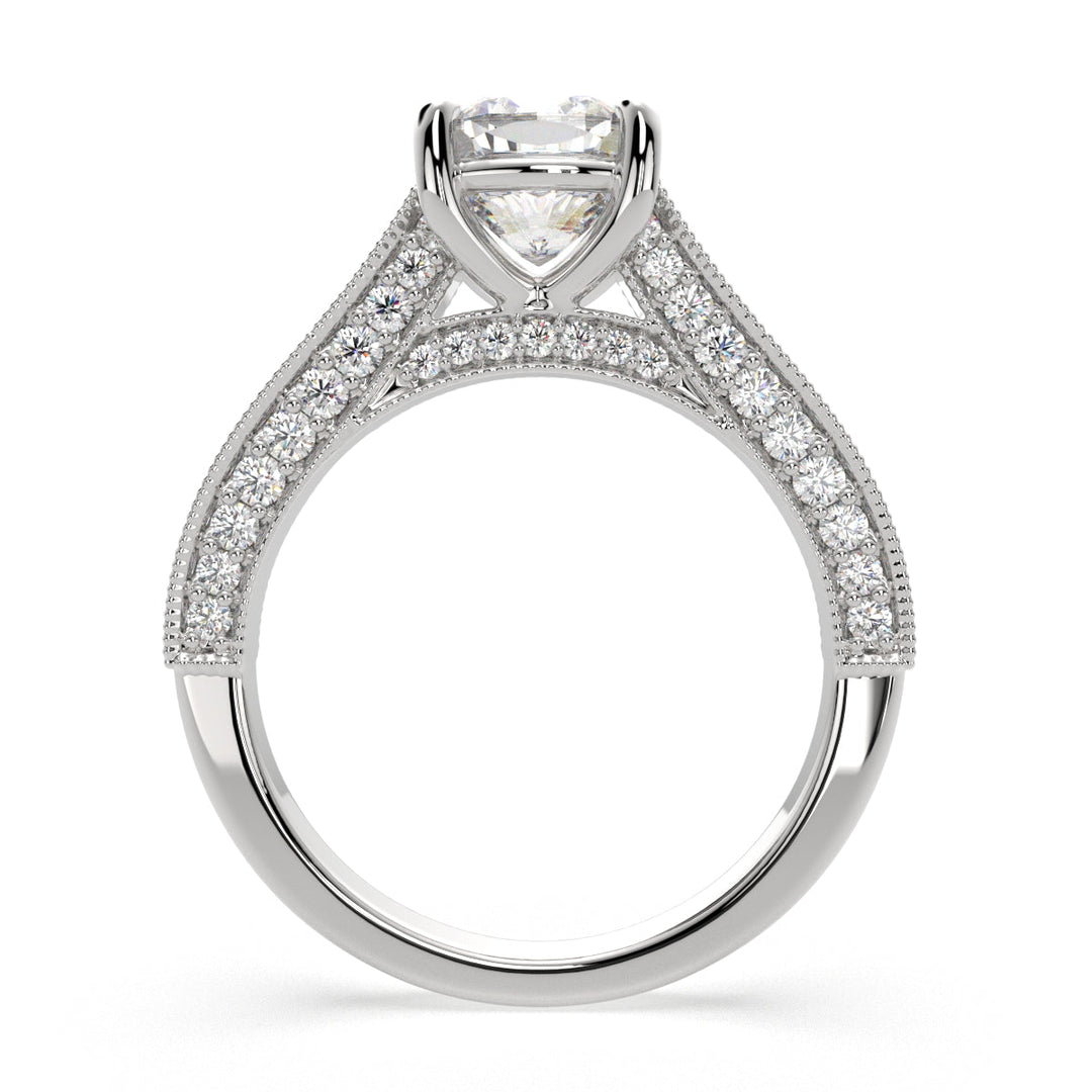 Martina Cushion Cut Pave Engagement Ring Setting