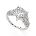 Load image into Gallery viewer, Nadia Heart Cut Pave Milgrain Engagement Ring Setting
