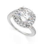 Load image into Gallery viewer, Paloma Cushion Cut Pave Halo Engagement Ring Setting
