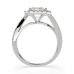 Load image into Gallery viewer, Paloma Emerald Cut Pave Halo Engagement Ring Setting
