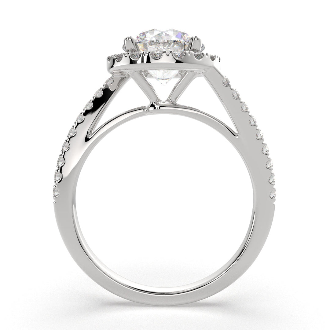 Paloma Round Cut Pave Halo Engagement Ring Setting