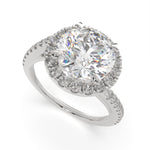 Load image into Gallery viewer, Paloma Round Cut Pave Halo Engagement Ring Setting

