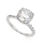 Load image into Gallery viewer, Renata Cushion Cut Solitaire Rope Engagement Ring Setting
