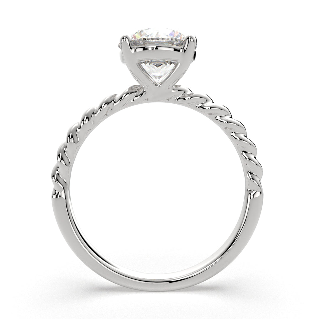 Renata Round Cut Solitaire Rope Engagement Ring Setting