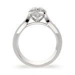 Load image into Gallery viewer, Valentina Heart Cut Solitaire Tapered Milgrain Engagement Ring Setting
