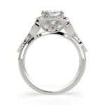 Load image into Gallery viewer, Ada Cushion Cut Halo Pave Engagement Ring Setting
