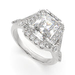 Load image into Gallery viewer, Ada Radiant Cut Halo Pave Engagement Ring Setting
