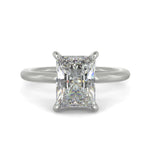 Load image into Gallery viewer, Ava Radiant Cut Pave Hidden Halo 4 Prong Engagement Ring Setting
