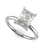 Load image into Gallery viewer, Ava Radiant Cut Pave Hidden Halo 4 Prong Engagement Ring Setting
