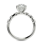 Load image into Gallery viewer, Ariana Radiant Cut Pave 4 Prong Petite Engagement Ring Setting
