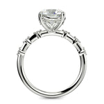 Load image into Gallery viewer, Ariana Round Cut Pave 4 Prong Petite Engagement Ring Setting
