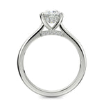 Load image into Gallery viewer, Aurora Cushion Cut Pave Hidden Halo 4 Prong Cathedral Engagement Ring Setting
