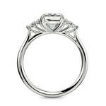 Load image into Gallery viewer, Brisa Emerald Cut Pave Cluster 4 Prong Engagement Ring Setting
