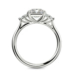 Load image into Gallery viewer, Brisa Radiant Cut Pave Cluster 4 Prong Engagement Ring Setting
