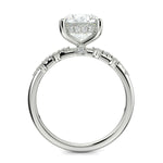 Load image into Gallery viewer, Diana Round Cut Pave Hidden Halo 4 Prong Claw Set Engagement Ring Setting
