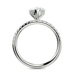 Load image into Gallery viewer, Gabrielle Pear Cut Pave Hidden Halo 4 Prong Claw Set Engagement Ring Setting
