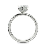 Load image into Gallery viewer, Isabella Pear Cut Pave Hidden Halo 4 Prong Claw Set Engagement Ring Setting
