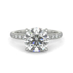 Load image into Gallery viewer, Isabella Round Cut Pave Hidden Halo 4 Prong Claw Set Engagement Ring Setting

