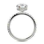Load image into Gallery viewer, Isabella Round Cut Pave Hidden Halo 4 Prong Claw Set Engagement Ring Setting
