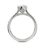 Load image into Gallery viewer, Madeline Pear Cut Pave Hidden Halo 4 Prong Claw Set Engagement Ring Setting

