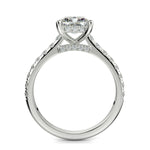 Load image into Gallery viewer, Madeline Radiant Cut Pave Hidden Halo 4 Prong Claw Set Engagement Ring Setting
