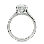 Load image into Gallery viewer, Madeline Round Cut Pave Hidden Halo 4 Prong Claw Set Engagement Ring Setting
