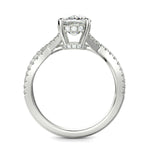 Load image into Gallery viewer, Rosalee Cushion Cut Pave Split Shank Twist Claw Set Engagement Ring Setting
