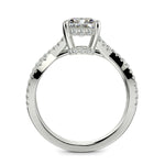 Load image into Gallery viewer, Rosalee Radiant Cut Pave Split Shank Twist Claw Set Engagement Ring Setting
