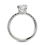 Load image into Gallery viewer, Sylvie Oval Cut Pave Hidden Halo 4 Prong Claw Set Engagement Ring Setting
