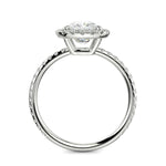 Load image into Gallery viewer, Hanna Cushion Cut Pave Halo 4 Prong Claw Set Engagement Ring Setting
