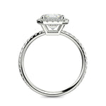 Load image into Gallery viewer, Hanna Emerald Cut Pave Halo 4 Prong Claw Set Engagement Ring Setting

