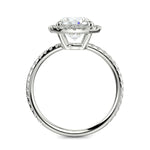 Load image into Gallery viewer, Hanna Round Cut Pave Halo 4 Prong Claw Set Engagement Ring Setting
