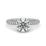 Load image into Gallery viewer, Sonya Round Cut Pave Hidden Halo Engagement Ring Setting
