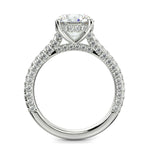 Load image into Gallery viewer, Emilia Round Cut Hidden Halo 4 Prong Claw Set Engagement Ring
